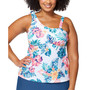 Trendy Plus Size Marita Floral Tankini Top