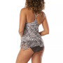 Women's Current Mesh Underwire Bra-Sized Tankini Top & Impulse High-Waist Bikini Bottoms