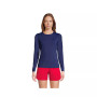 Women's Crew Neck Long Sleeve Rash Guard UPF 50 Sun Protection Modest Swim Tee