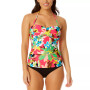 Women's Printed Twist-Front Shirred Tankini Top, Boy Shorts, Swim Skirt & High-Waist Bikini Bottoms