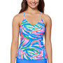 Juniors' Macrame-Back Cami Tankini Top