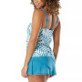 Current Mesh Overlay Tankini Top & Illusion-Overlay Swim Skirt