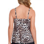 Women's Leopard Pleated-Front Tankini & Solid Swim Skirt, Created for Macy's