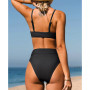 Women's Tempest Cutout Bralette & V-Front High Waist Bikini Set
