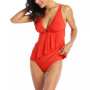 Women's Sold Cascade-Front Tankini Top & Matching Bottoms