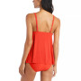Women's Sold Cascade-Front Tankini Top & Matching Bottoms