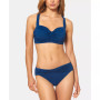 Bleu Rod Beattie Shirred Underwire Bikini D-Cup Top & Sarong Hipster Bikini Bottoms