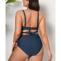 Women's Wrap Bralette & Knotted Sash High Waist Plus Size Bikini Set