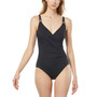 Women's Logo Hardware Surplice-Neck One-Piece Swimsuit