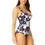 Women's Retro Twist-Front One-Piece Swimsuit