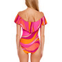 Women's Vivid Vista Ruffle Bandeau One-Piece Swimsuit, Created for Macy's