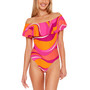Women's Vivid Vista Ruffle Bandeau One-Piece Swimsuit, Created for Macy's