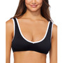 Juniors' Shore Colorblocked V-Neck Bikini Top
