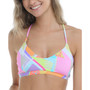 Women's Colorbox Ruth Printed T-Back Bikini Top