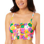 Juniors' Pressed Floral Smock-Front Cami Bikini Top, Created for Macy's