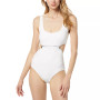 Women's Zip-Trim Cutout One-Piece Swimsuit