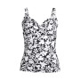 Women's Tummy Control V-Neck Underwire Tankini Swimsuit Top Adjustable Straps