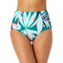 Women's Floral-Print Zesty Tropical Side-Shirred High-Waist Bikini Bottoms