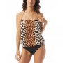 Women's Animal-Print Chain-Strap Tankini & Hipster Bottoms