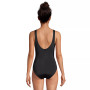Women's Chlorine Resistant Scoop Neck High Leg Soft Cup Tugless Sporty One Piece Swimsuit