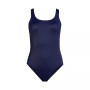 Women's Chlorine Resistant Scoop Neck High Leg Soft Cup Tugless Sporty One Piece Swimsuit