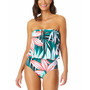Women's Zesty Tropical Blouson One-Piece Keyhole Swimsuit