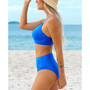 Women's Wrap Bralette & Spliced High Waist Bikini Set