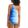 Women's Ocean Oasis Shirred One-Shoulder Tummy-Control One-Piece Swimsuit