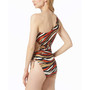Women's One-Shoulder Shirred Cutout One-Piece Swimsuit
