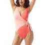 Women's Colorblocked Side-Tie One-Piece Swimsuit