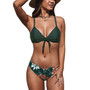 Women's Floral V Neck Bikini Set