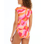 Women's Cap-Sleeve Plunging One-Piece Swimsuit