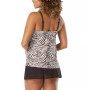 Core V-Neck Tankini Top & Illusion-Overlay Swim Skirt