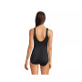 Women's Long Scoop Neck Soft Cup Tugless Sporty One Piece Swimsuit Print