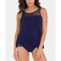 Draped Tankini Top & High-Waist Bottoms