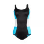 Women's Plus Size Long Scoop Neck Soft Cup Tugless Sporty One Piece Swimsuit