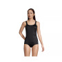 Women's Long Scoop Neck Soft Cup Tugless Sporty One Piece Swimsuit