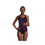 Women's Long Scoop Neck Soft Cup Tugless Sporty One Piece Swimsuit