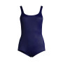 Women's Long Scoop Neck Soft Cup Tugless Sporty One Piece Swimsuit