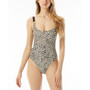 Women's Printed U-Neck One-Piece Swimsuit