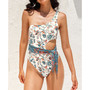 Women's Tranquility Seaweed One Shoulder Sash One Piece Swimsuit