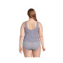 Women's Plus Size Chlorine Resistant V-neck One Piece Fauxkini Swimsuit Faux Tankini Top