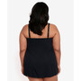 Plus Size Bandeau Flyaway One-Piece Swimsuit