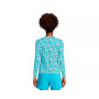 Women's Crew Neck Long Sleeve Rash Guard UPF 50 Sun Protection Modest Swim Tee Print