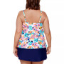 Plus Size Printed Triple-Tier Tankini & Bottoms, Created for Macy's