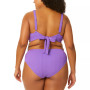 Plus Size Popcorn Ribbed Bralette Bikini Top & Mid-Rise Bottoms, Created for Macy's