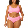 Plus Size Popcorn Ribbed Bralette Bikini Top & Mid-Rise Bottoms, Created for Macy's