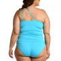 Plus Size Island Goddess One-Shoulder Keyhole Tankini Top & Bottoms