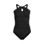 Women's Plus Size High Neck to One Shoulder Multi Way One Piece Swimsuit