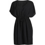 Women's Plus Size Sheer Modal Oversized Short Sleeve Gathered Waist Swim Cover-up Dress